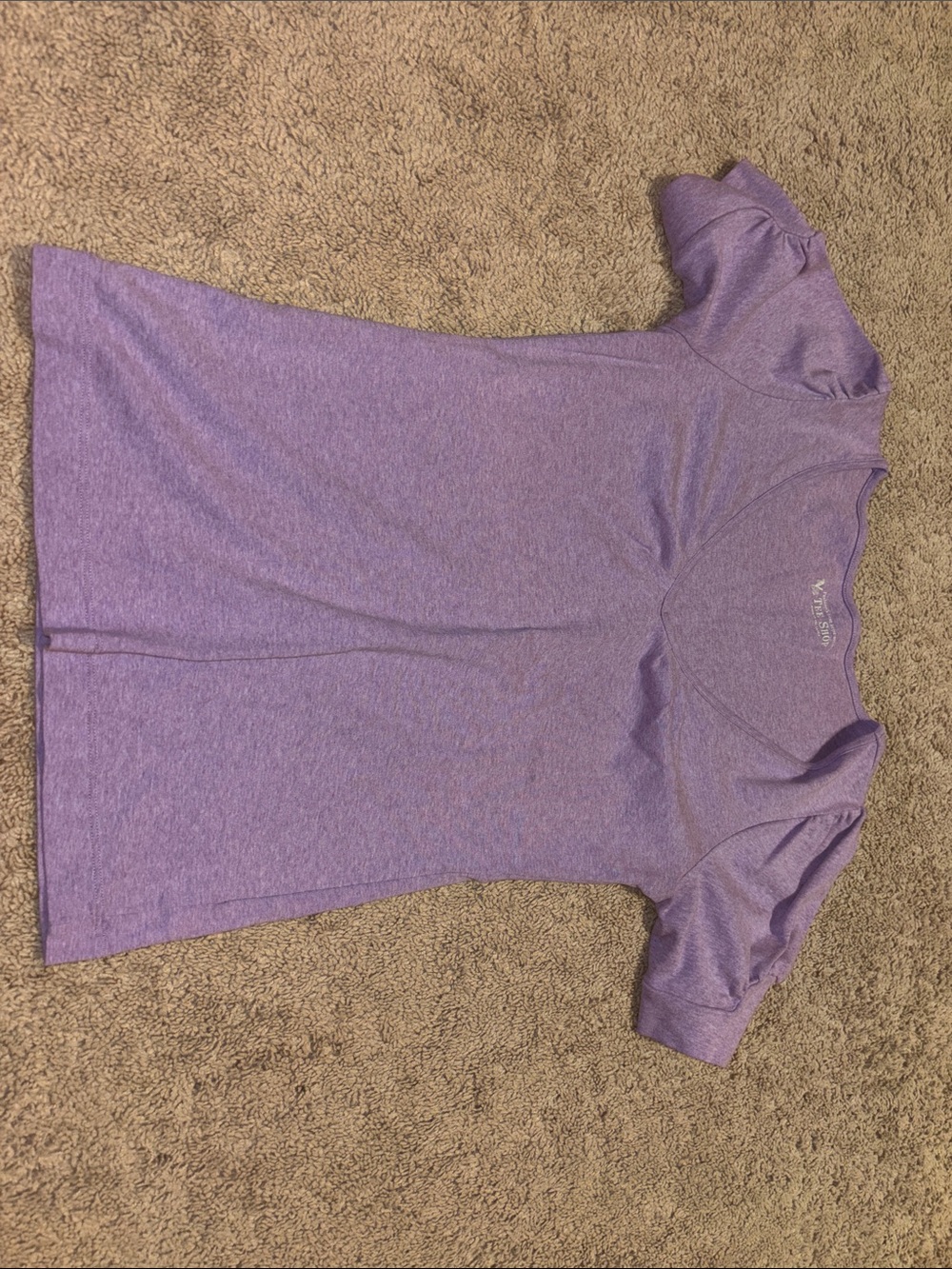 Women's Heather Purple Scoop Neck Short Sleeve Tee